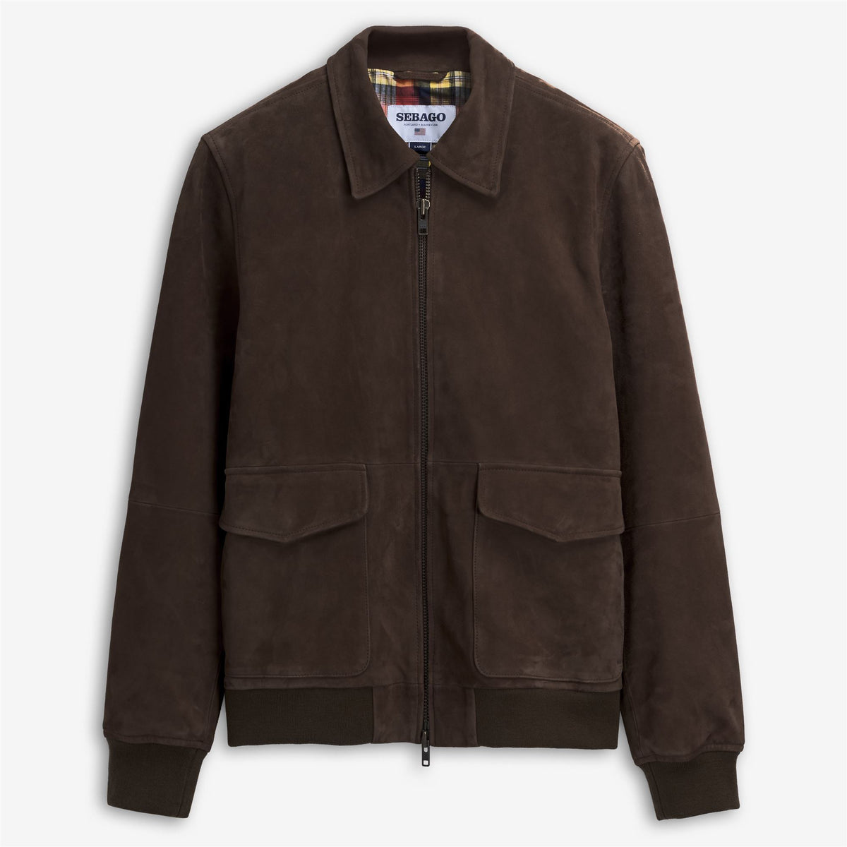 Black Unisex Suede Bomber Jacket