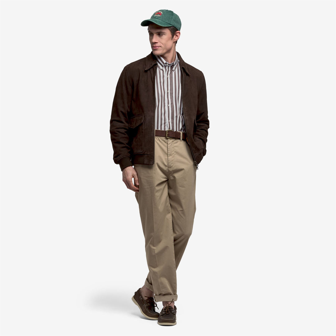 Black coffee Unisex Leather Bomber Jacket with Madras Lining main