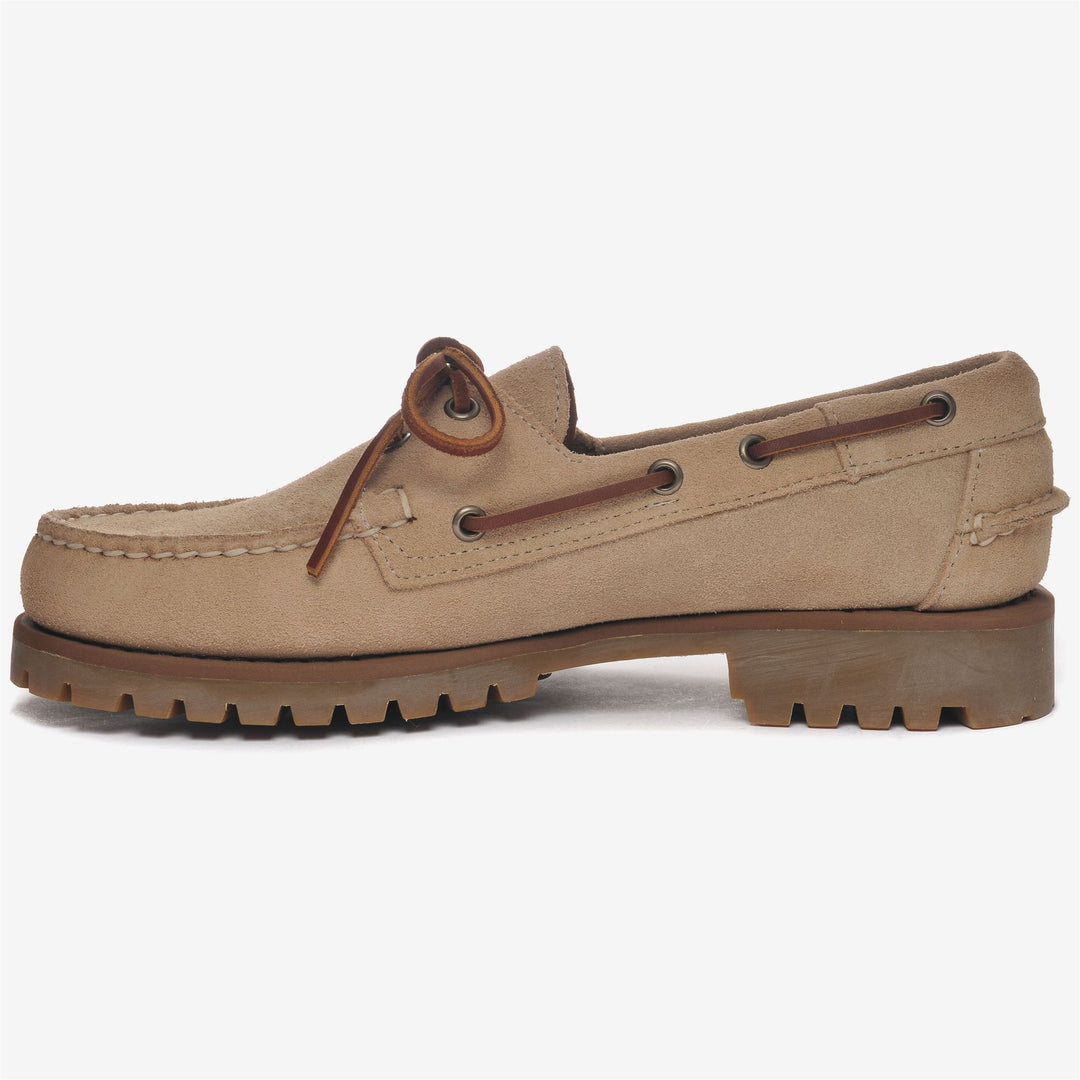 Beige Men's Suede Moccasin with Weather-Resistant Sole main