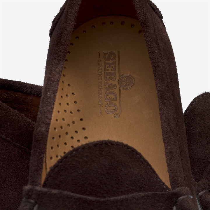 Mocasines de ante marrón oscuro para hombre con detalle de bocado de caballo 5