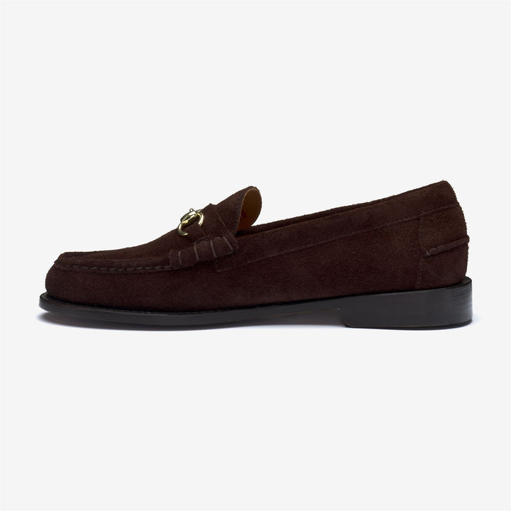 Mocasines de ante marrón oscuro para hombre con detalle de bocado de caballo 3