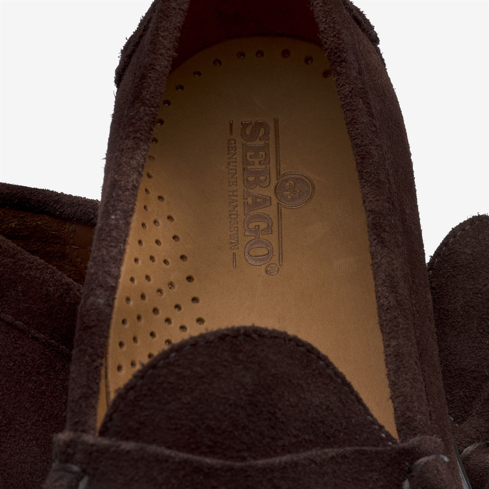Dark brown Men's Suede Moccasin Loafers with Horsebit Detail | Sebago