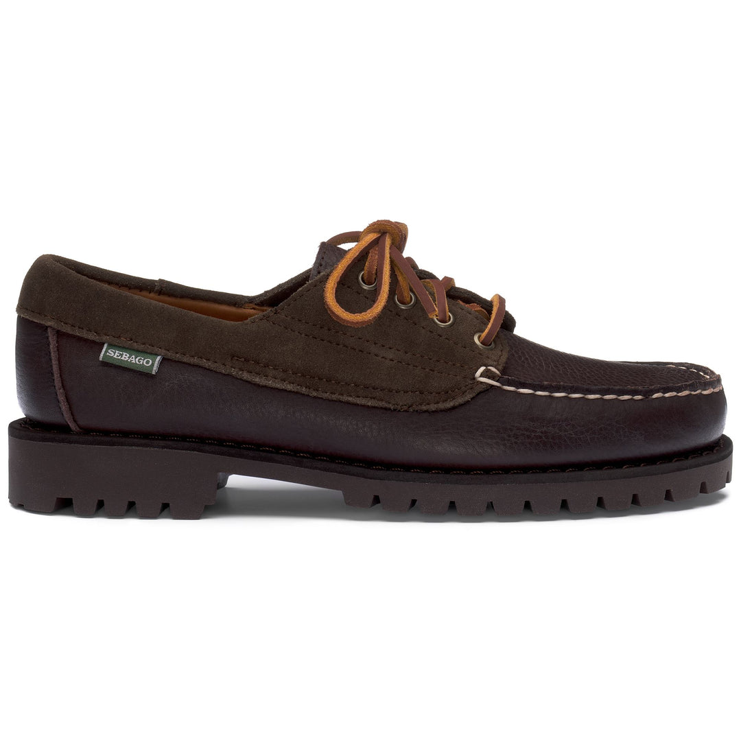 Brown Men's Hand-Stitched Suede Moccasin for Outdoor Use 01