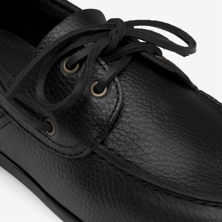 Black Women's Leather Moccasin Boat Shoes for Yachting 6
