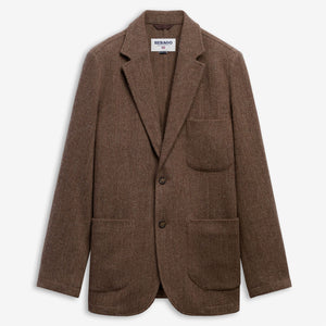 NEDDICK HERRINGBONE - Dresses - Blazer - Unisex - Beige-Brown