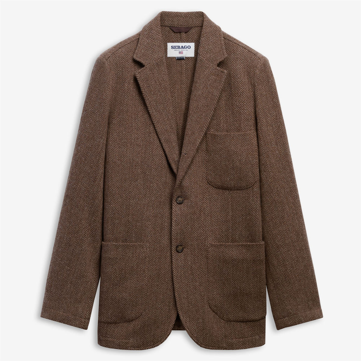 Dresses_Unisex_NEDDICK HERRINGBONE_Blazer_Beige-Brown - Commercial 1