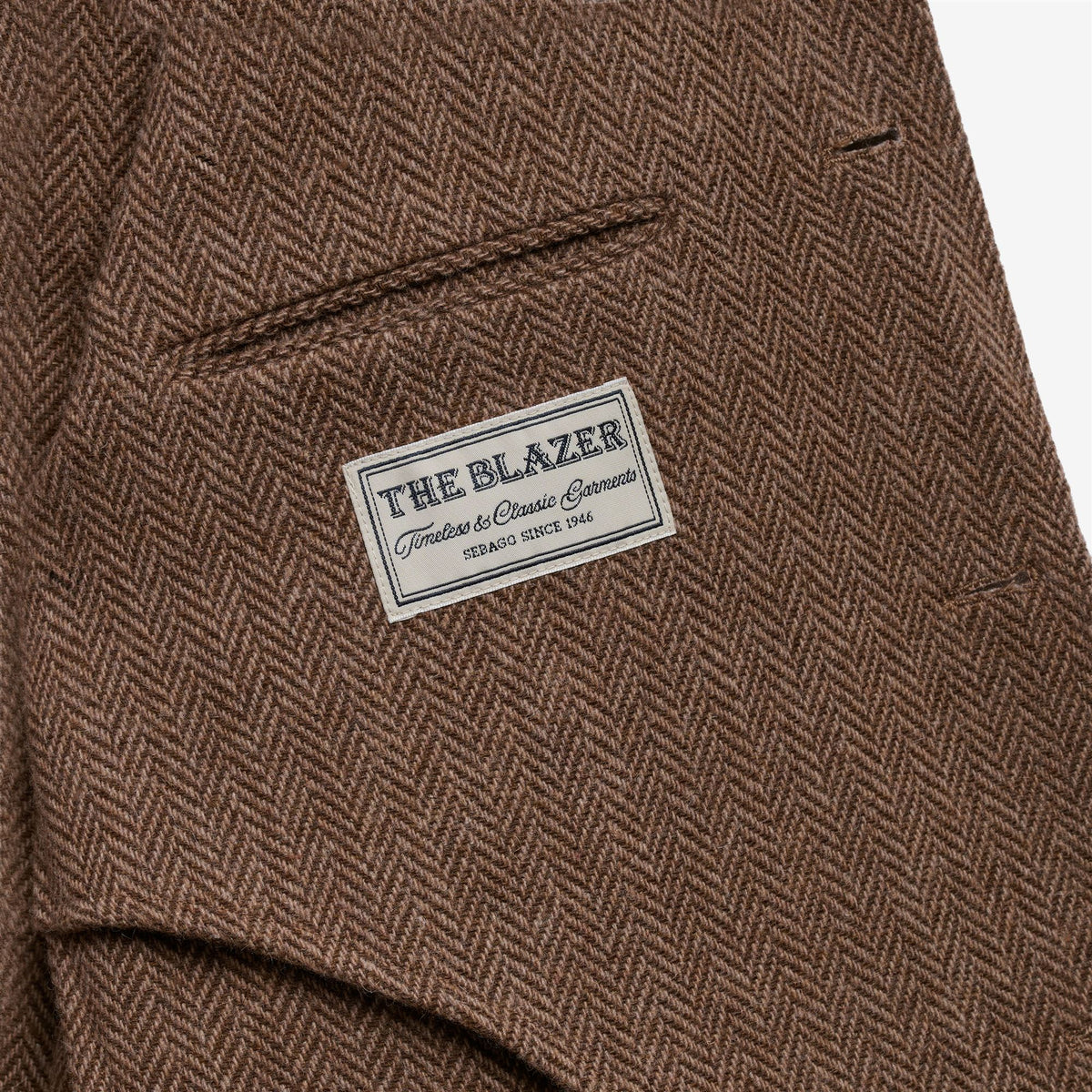 Dresses_Unisex_NEDDICK HERRINGBONE_Blazer_Beige-Brown - Commercial 3
