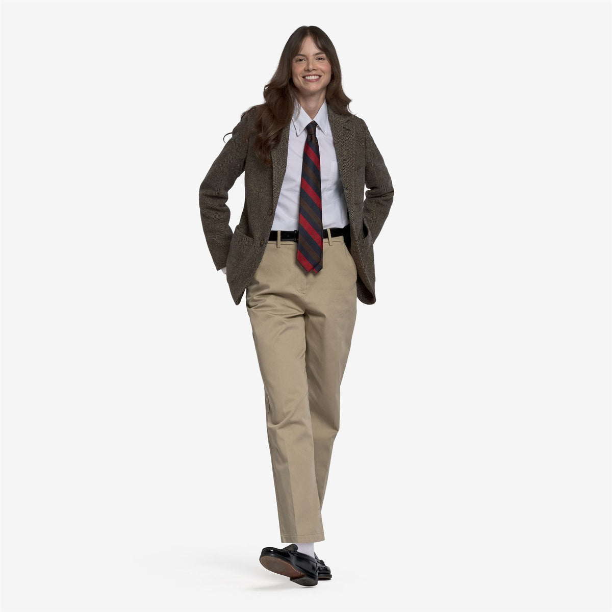 Dresses_Unisex_NEDDICK HERRINGBONE_Blazer_Warm Grey-DK Grey - Commercial 6