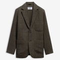 Dresses_Unisex_NEDDICK HERRINGBONE_Blazer_Warm Grey-DK Grey - Commercial 1