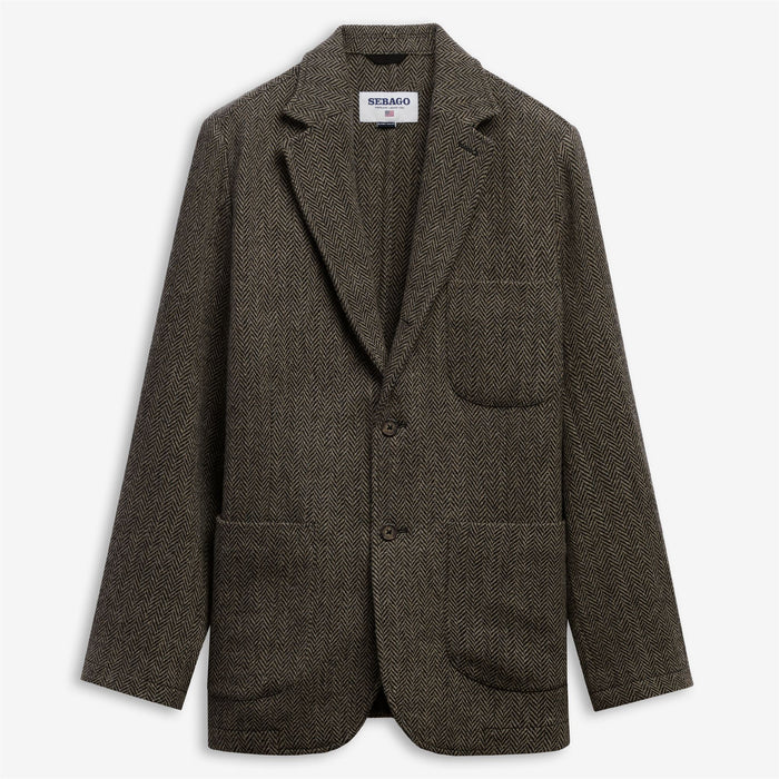 NEDDICK HERRINGBONE - Vestiti - Blazer - Unisex - Warm Grey-DK Grey