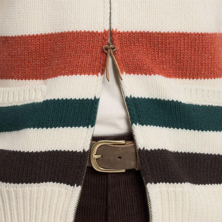 Chaqueta unisex multicolor de mezcla de lana con cuello chal. 6