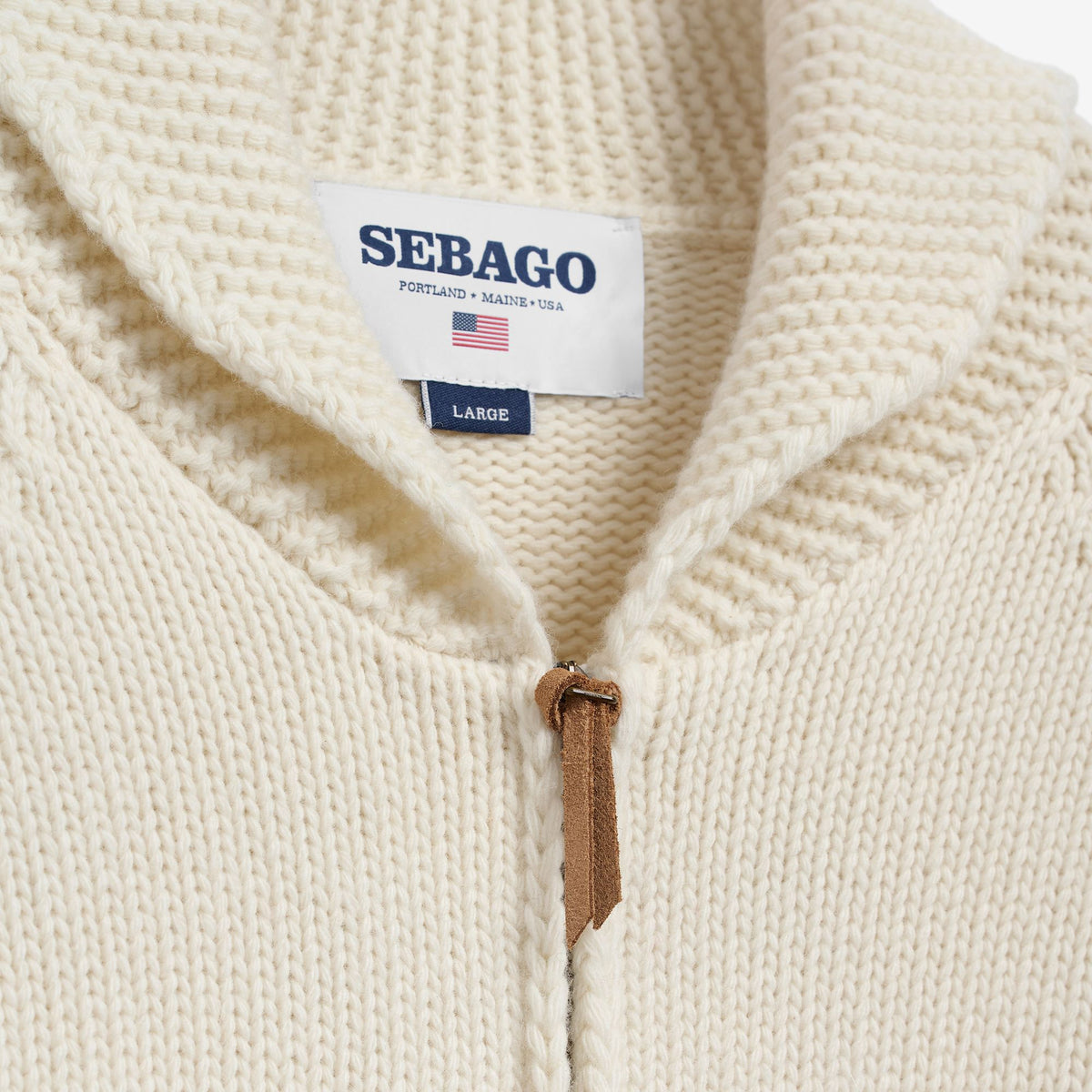 White Unisex Wool Cardigan