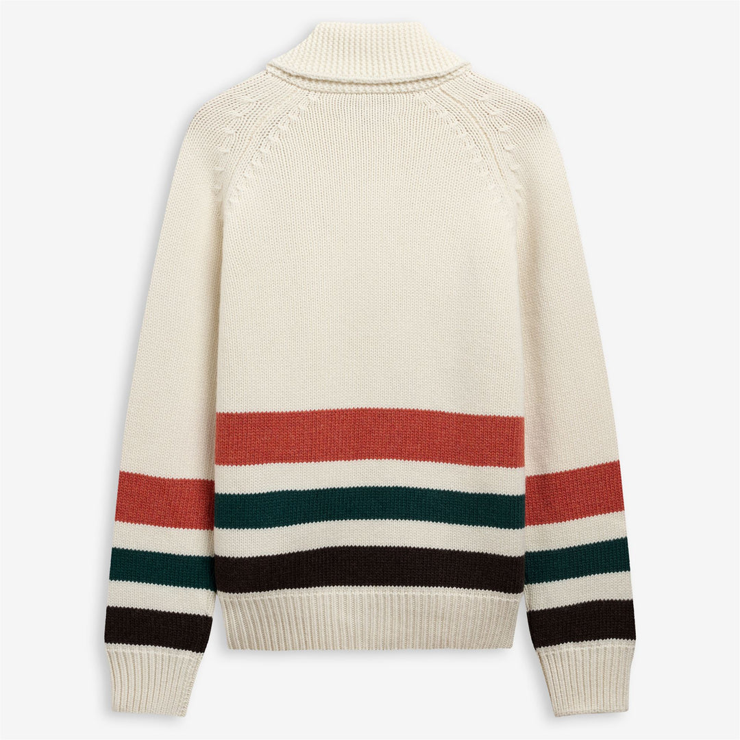 DYER BAY - Knitwear - Jacket - Unisex - White Natural-Brown-Green main