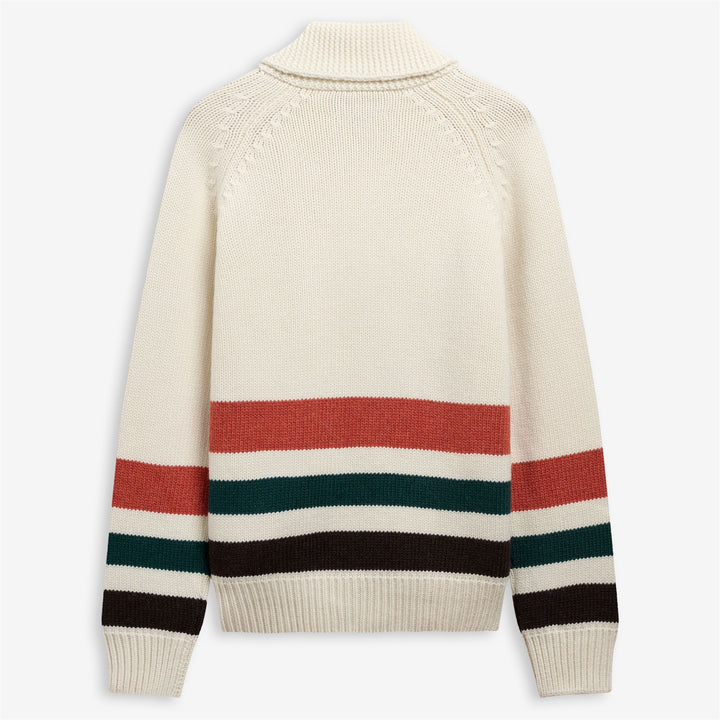 DYER BAY - Knitwear - Jacket - Unisex - White Natural-Brown-Green 2
