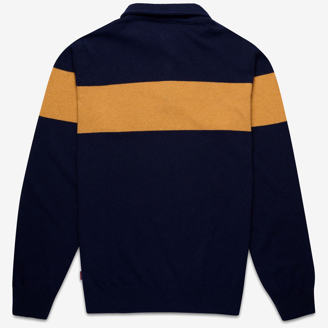 Blauer Unisex-Polo-Strick aus klassischer Wolle main