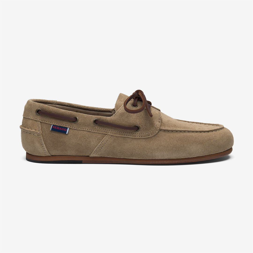 Beige women's Yachting Mocassin Boat Shoes with Leather Sole 01