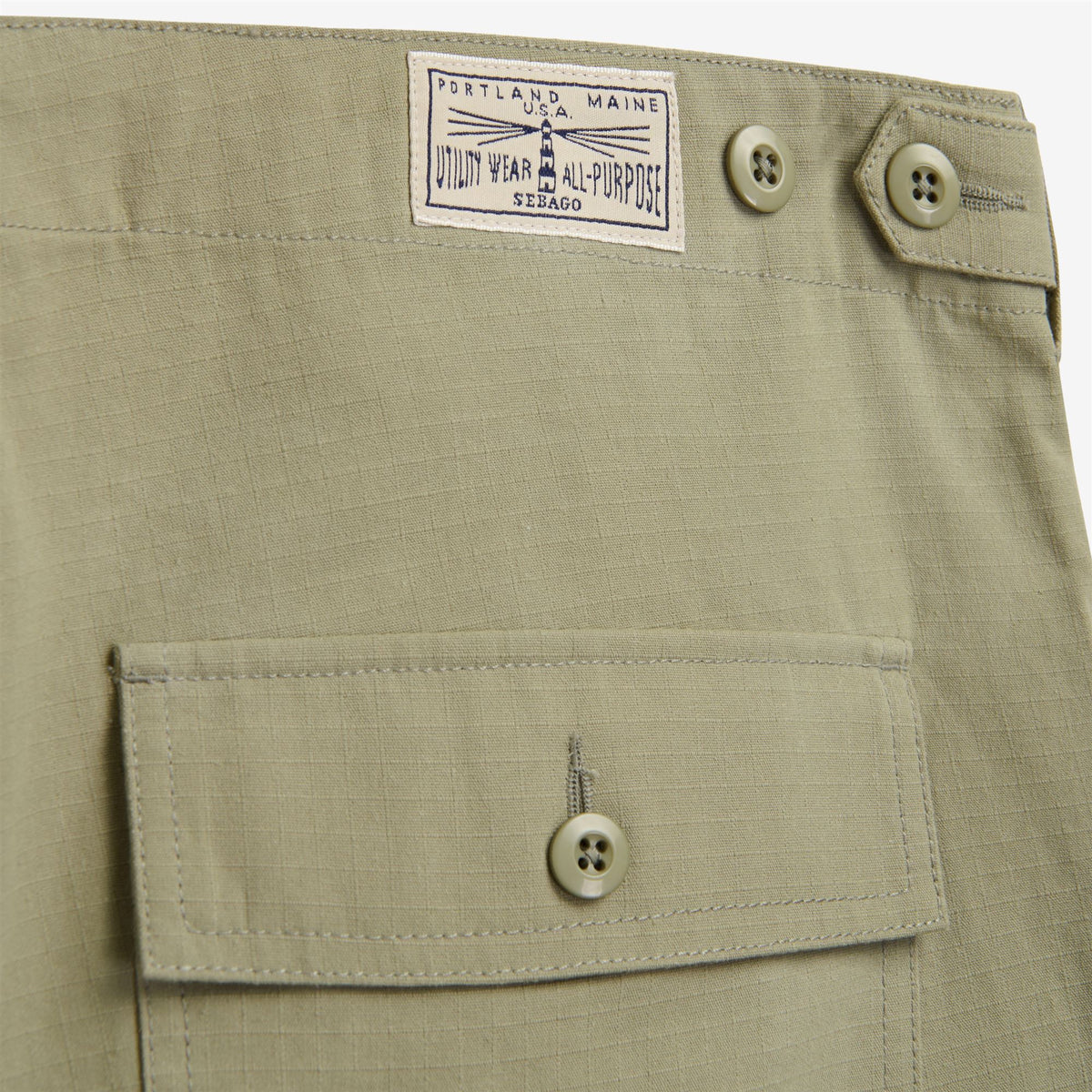 Green Men's Cotton Ripstop Short