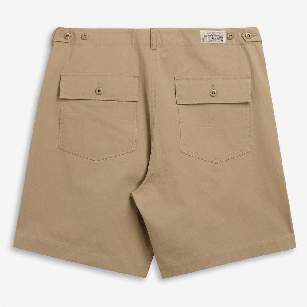 Beige Men's Utility Fatigue Bermuda Shorts 02