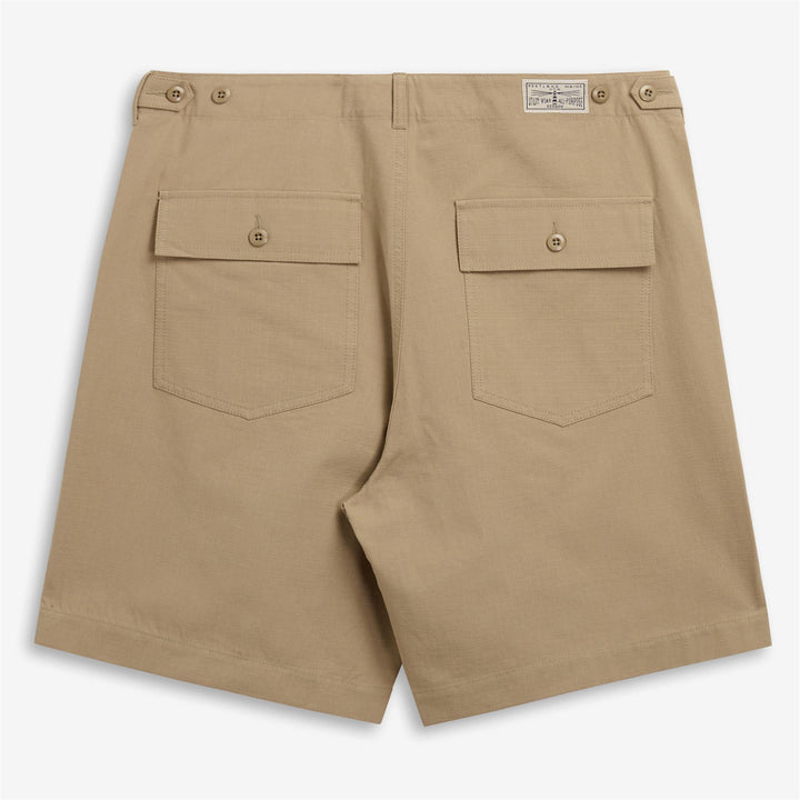 Beige Men's Utility Fatigue Bermuda Shorts 2