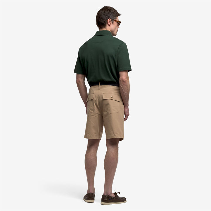 Beige Men's Utility Fatigue Bermuda Shorts 5