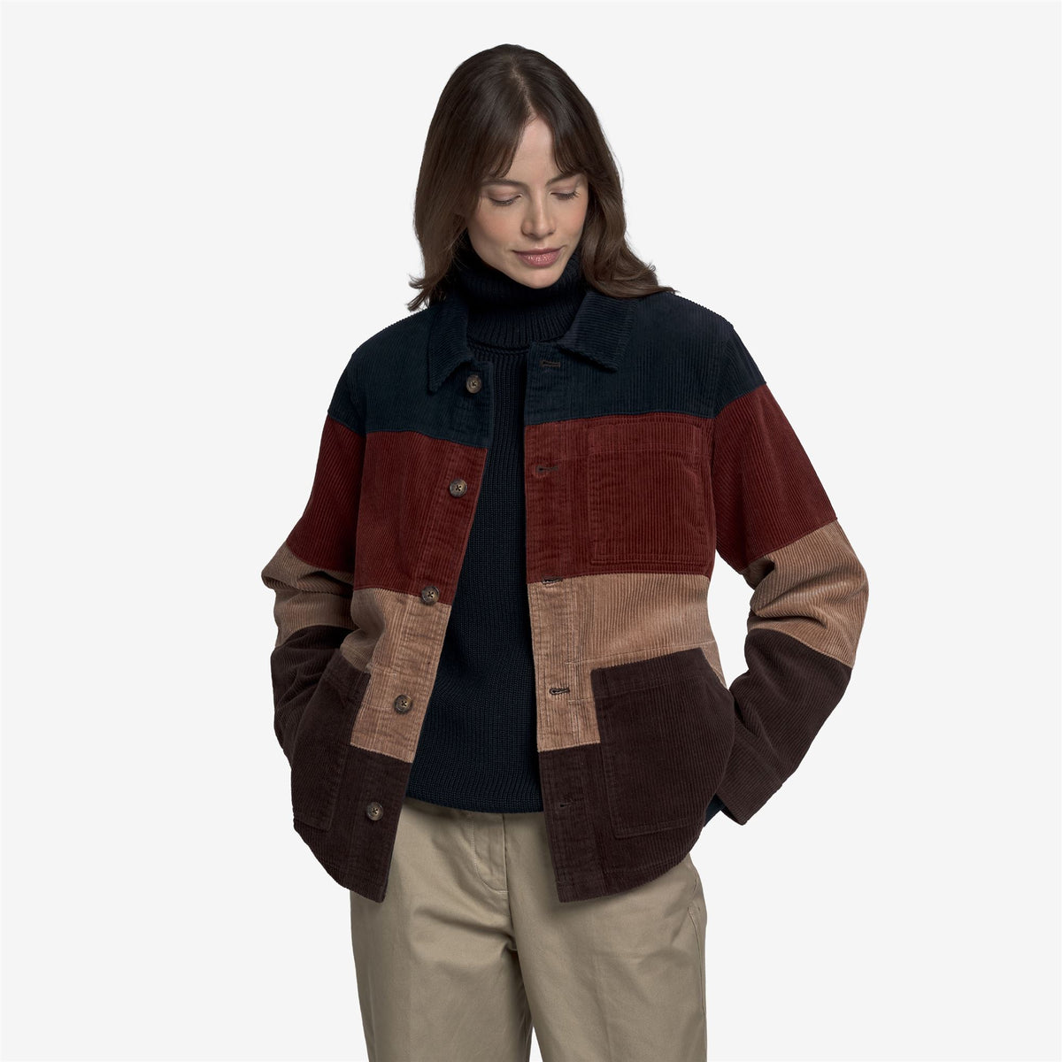 Jackets_Unisex_DORR CORDUROY STRIPES_Jacket_Blue-Reddish Brown-Beige-Dk Brown - Commercial 7