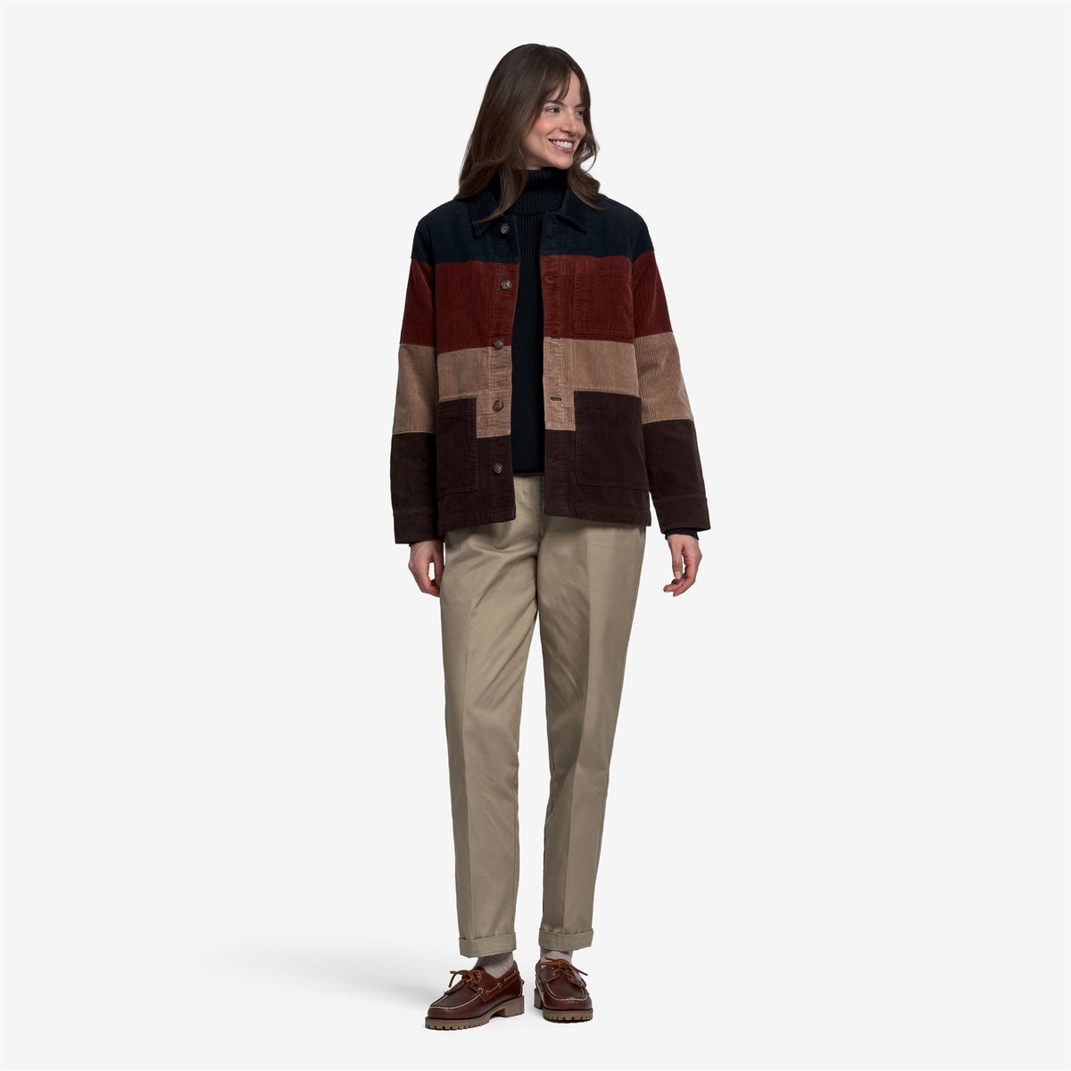 Jackets_Unisex_DORR CORDUROY STRIPES_Jacket_Blue-Reddish Brown-Beige-Dk Brown - Commercial 6