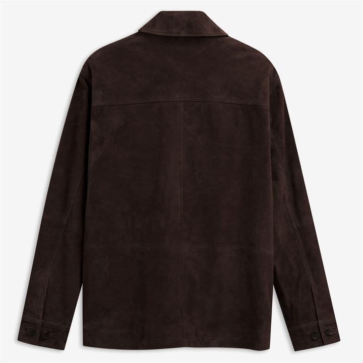 Black Grey Unisex Suede Leather Leisure Jacket with Patch Pockets 2