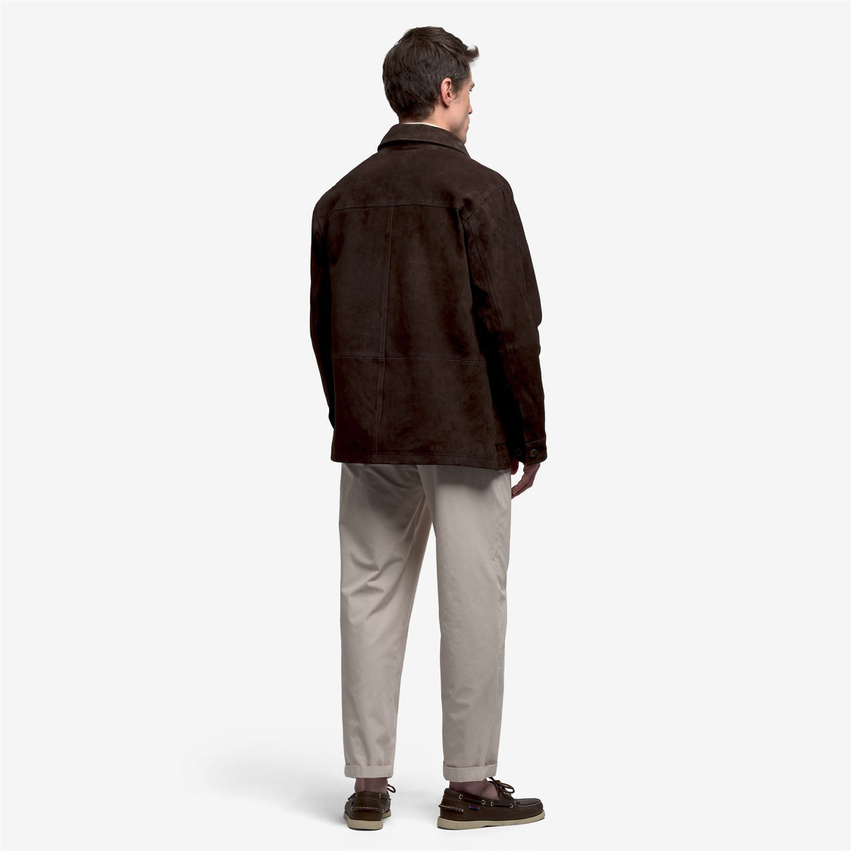 Chaqueta de ante y piel negro unisex