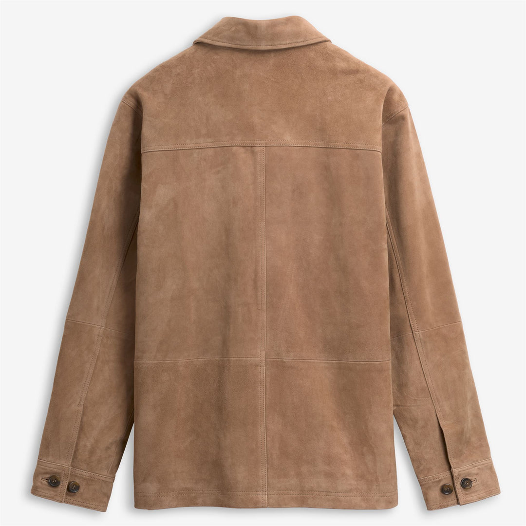 Brown unisex Suede Workwear Jacket with Pockets main