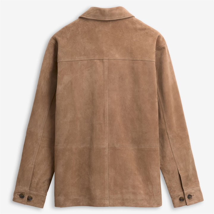 Brown unisex Suede Workwear Jacket with Pockets 2