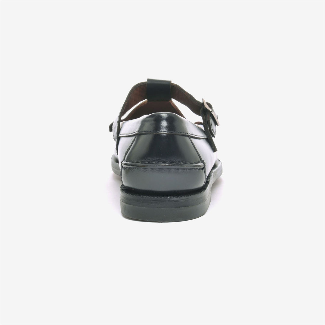 Black Women's Business Moccasin with Leather Construction main