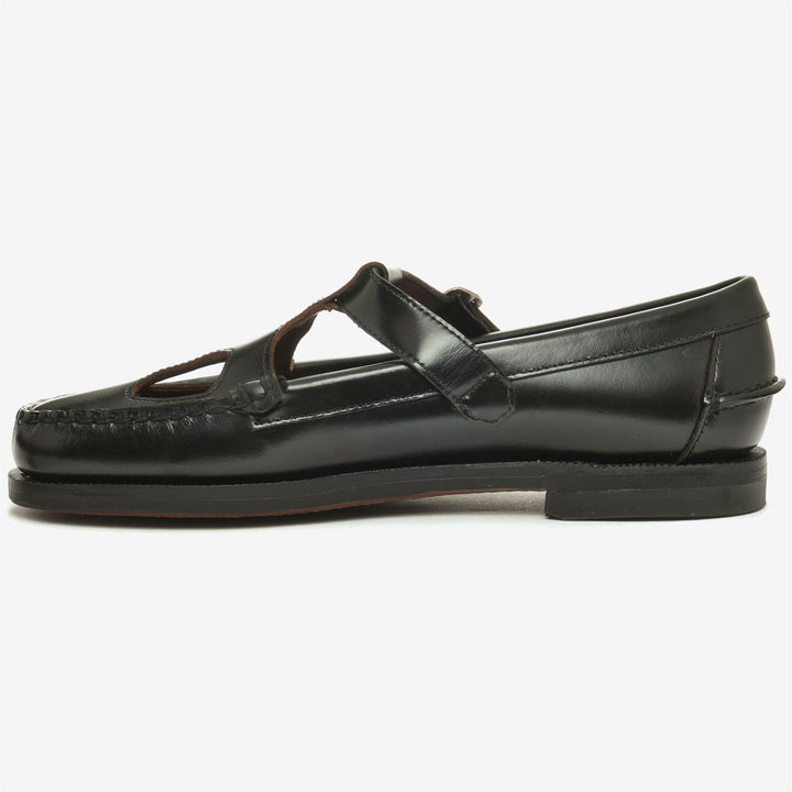 Black Women's Business Moccasin with Leather Construction 3