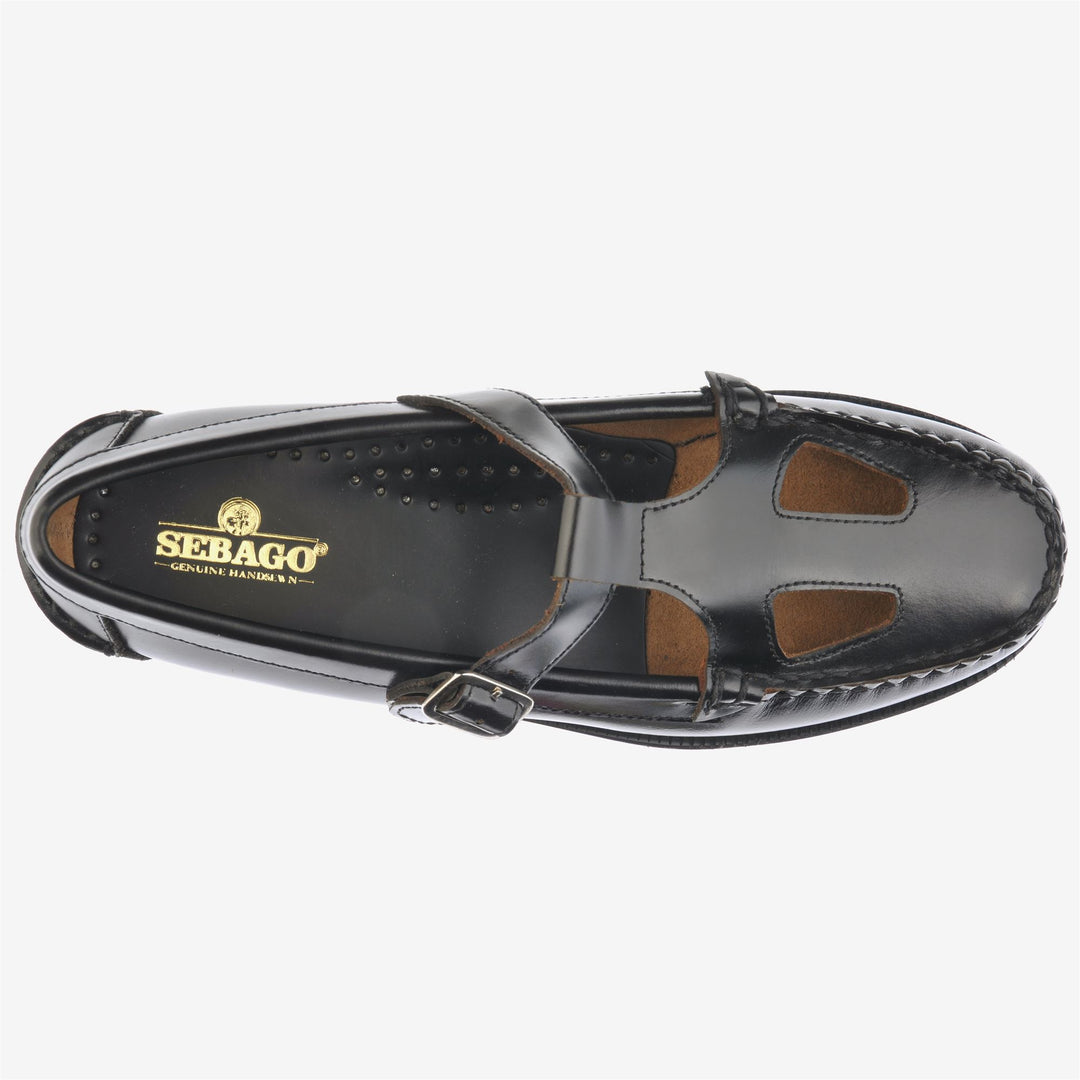 Black Women's Business Moccasin with Leather Construction main