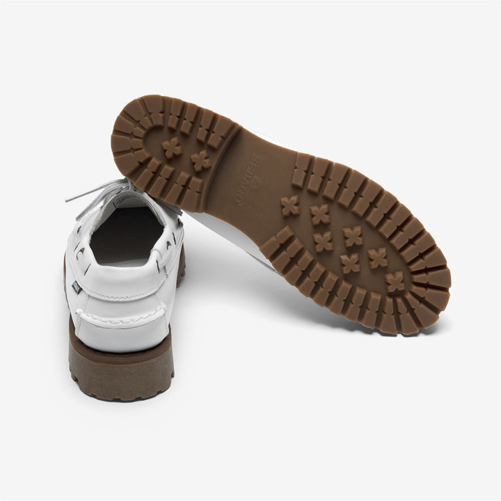 Mocassins d'extérieur blancs pour femmes, modèle Docksides, à semelle en caoutchouc 4
