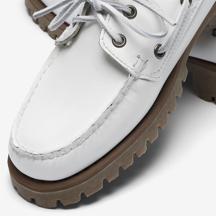 Mocassins d'extérieur blancs pour femmes, modèle Docksides, à semelle en caoutchouc 6