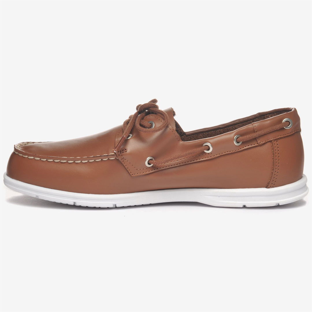Brown Men's Lightweight Moccasin Boat Shoes with Non-Slip Sole main