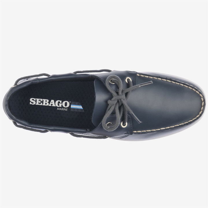 Navy blue Men's Leather Moccasins for Sailing and Casual Wear 4