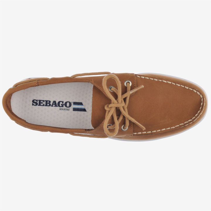 Beige leichte Nubuk-Mokassin-Bootsschuhe für Herren 4