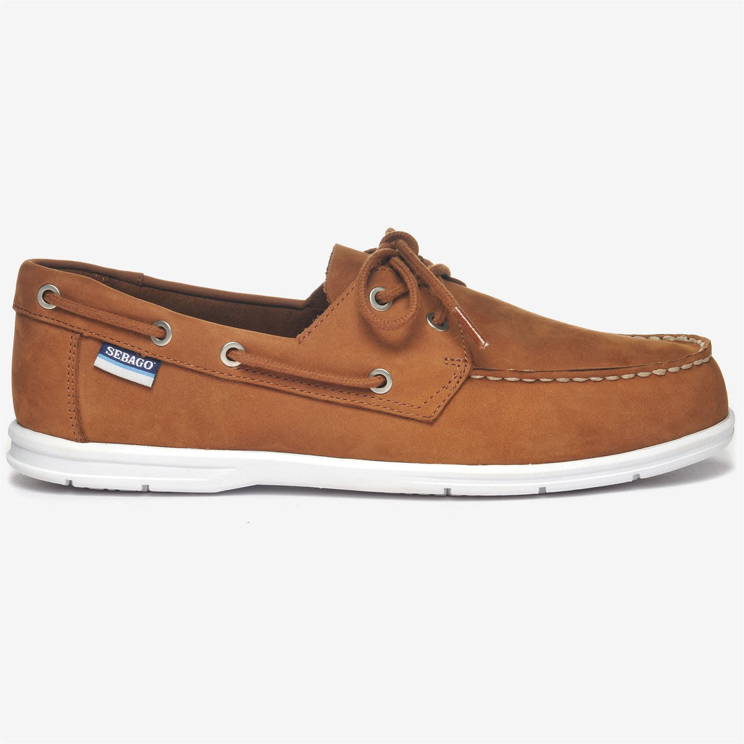 Mocassins en nubuck léger marron cognac pour homme avec semelle intérieure amovible 01