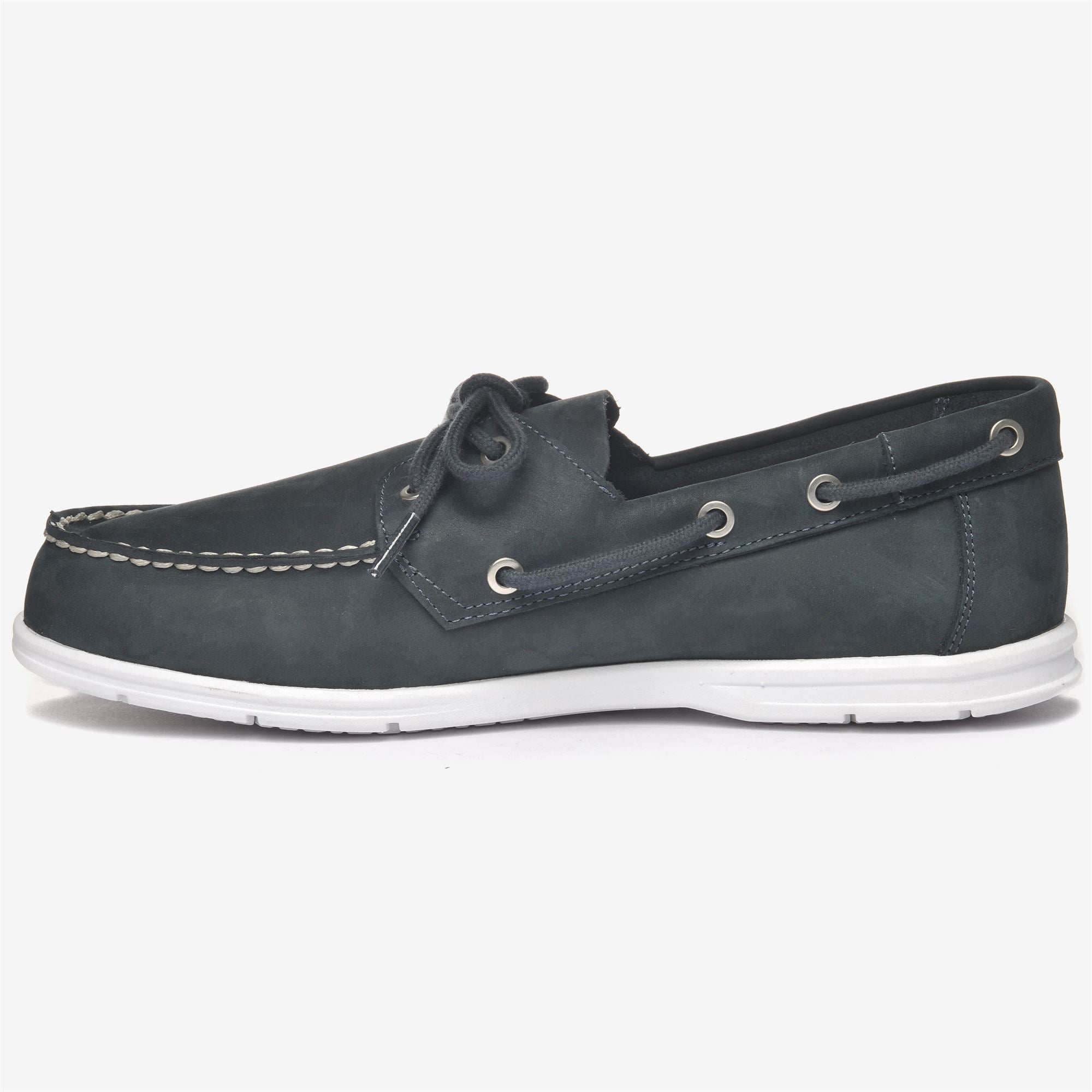 Navy blue Men's Lightweight Nubuck Moccasins with Non-Slip Sole