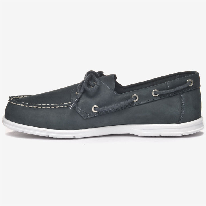 Navy blue Men's Lightweight Nubuck Moccasins with Non-Slip Sole 3