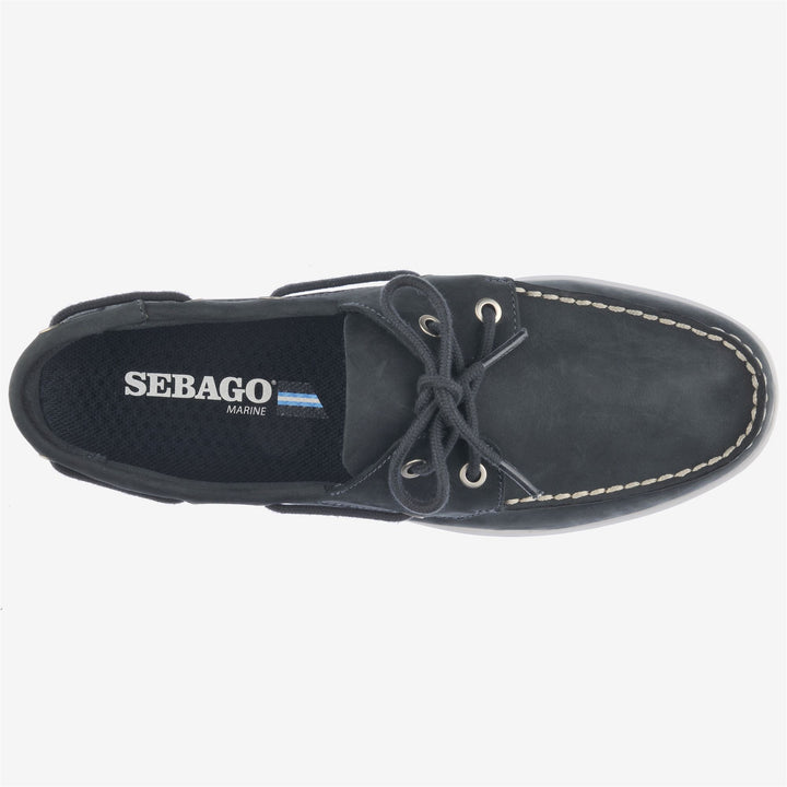 Navy blue Men's Lightweight Nubuck Moccasins with Non-Slip Sole 4
