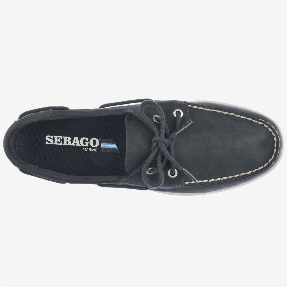 Marineblaue leichte Nubuk-Mokassins für Herren mit rutschfester Sohle 02