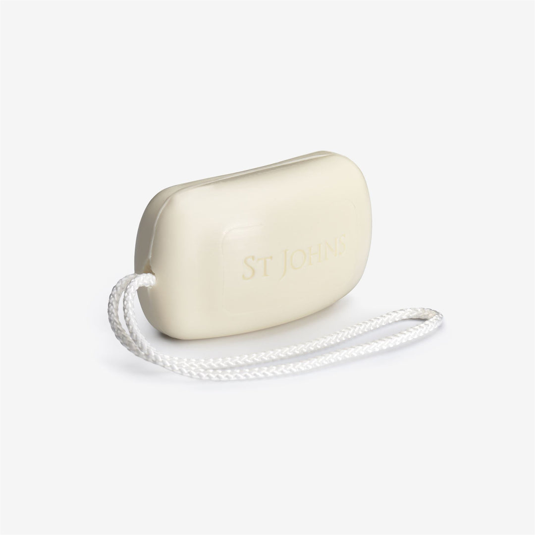 White Unisex Nautical Soap on a Rope with Vetiver Scent 01