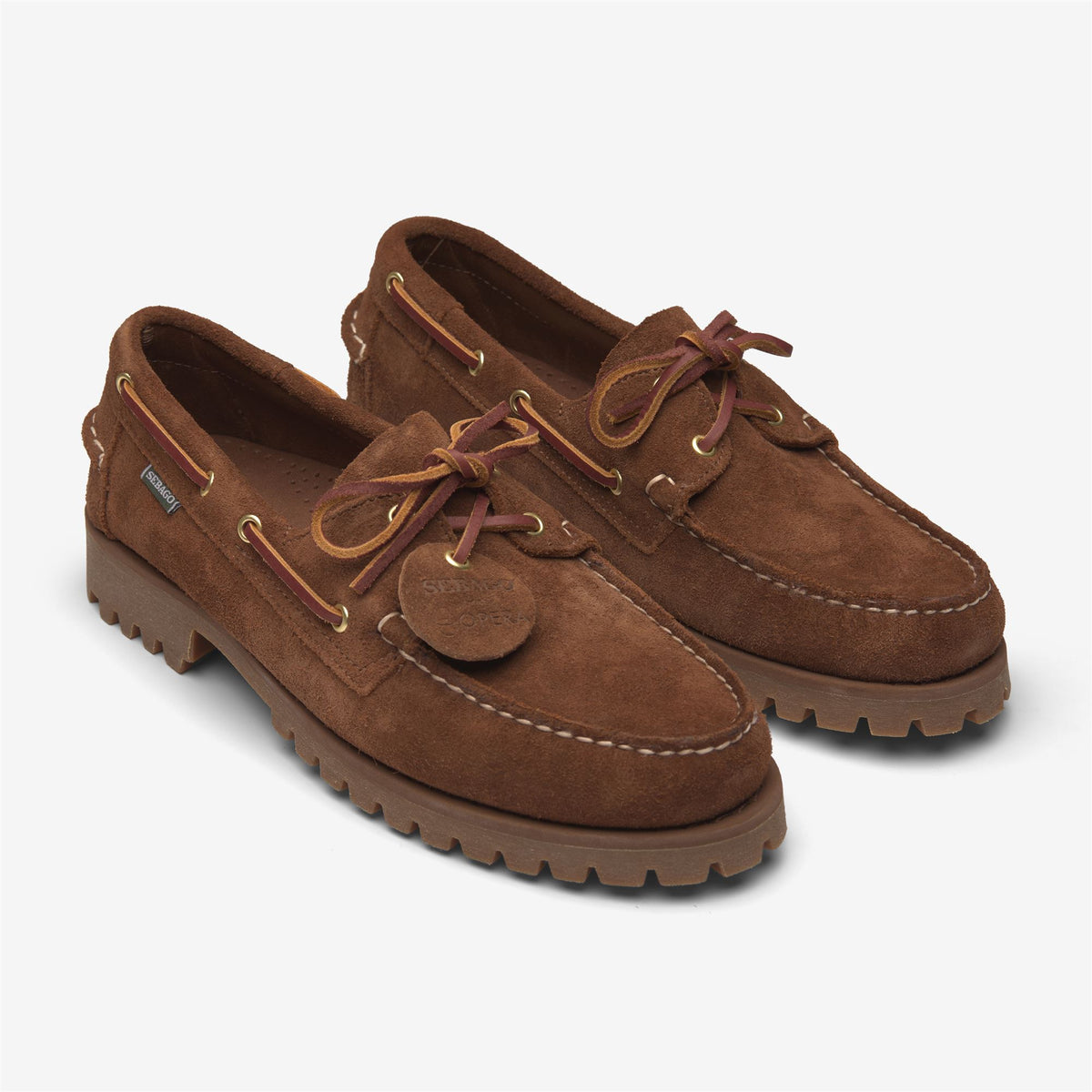 Red Men's Suede Boat Shoe