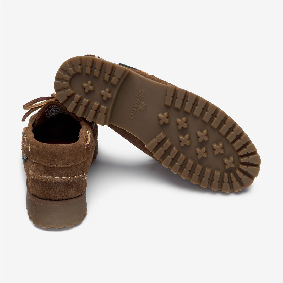Red Women's Outdoor Moccasin Docksides with Leather Upper main