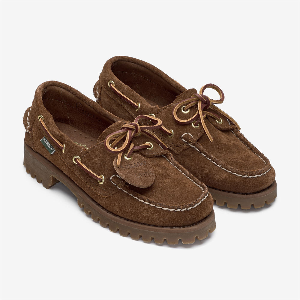 Red Women's Outdoor Moccasin Docksides with Leather Upper 02