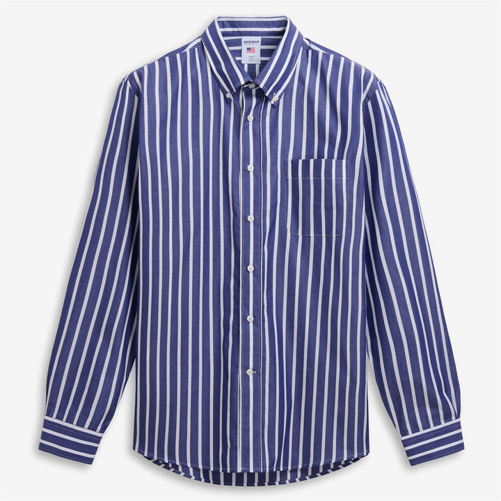 Navy blue Unisex Classic Yachting Shirt with Stripes 1