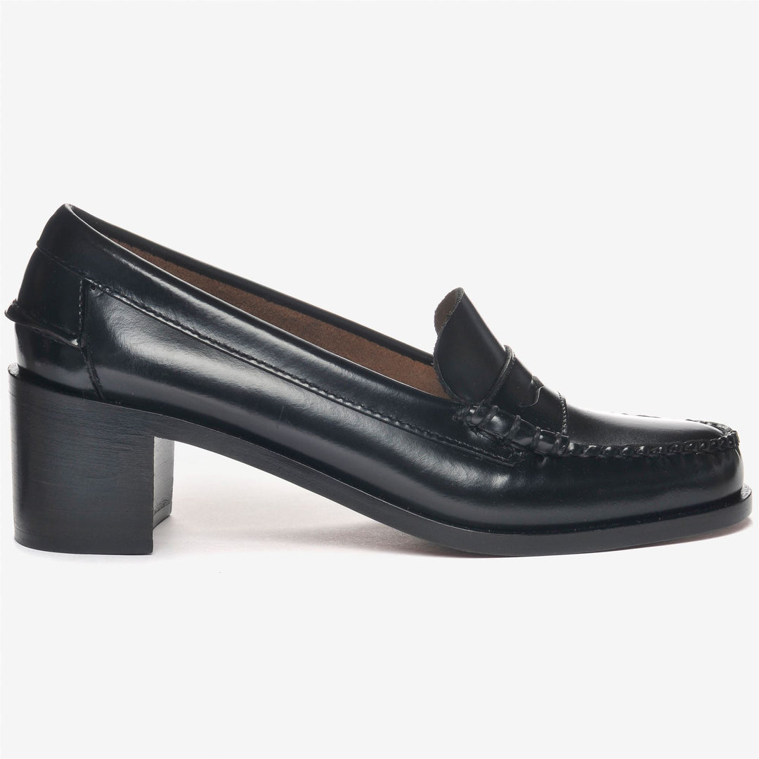 Black Women's Business Moccasin with Leather Upper and Sole