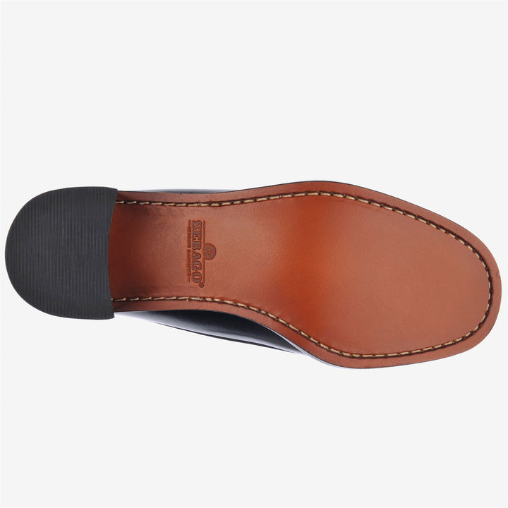 Black Women's Leather Moccasin Loafers with Low-Cut Silhouette 2